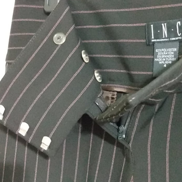 INC INTERNATIONAL CONCEPTS NWT BROWN & PINK STRIPE WIDE LEG PANTS SIZE 4 - Picture 8 of 12